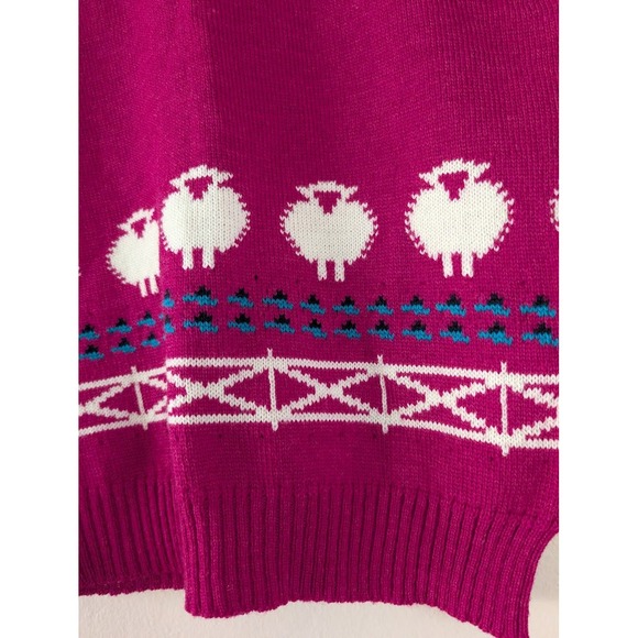Vintage Pendleton Wool Sweater Vest Sheep Pullover Cute Preppy Retro Cottage S - Picture 8 of 10